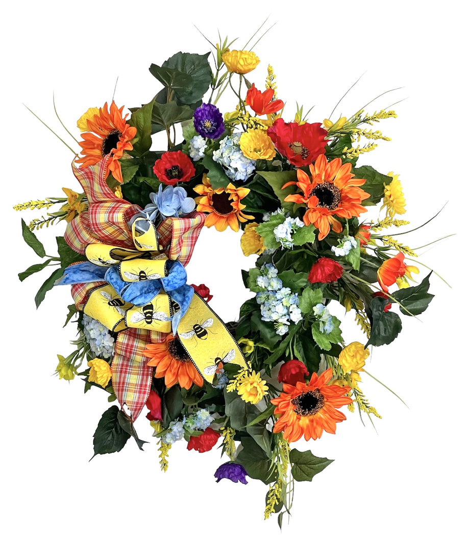 Orange, Yellow, Red Everyday Wreath/VER200 - April's Garden