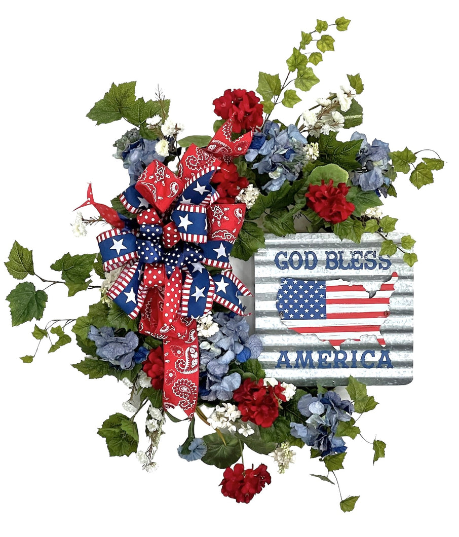 God Bless America Wreath/AMC70 - April's Garden