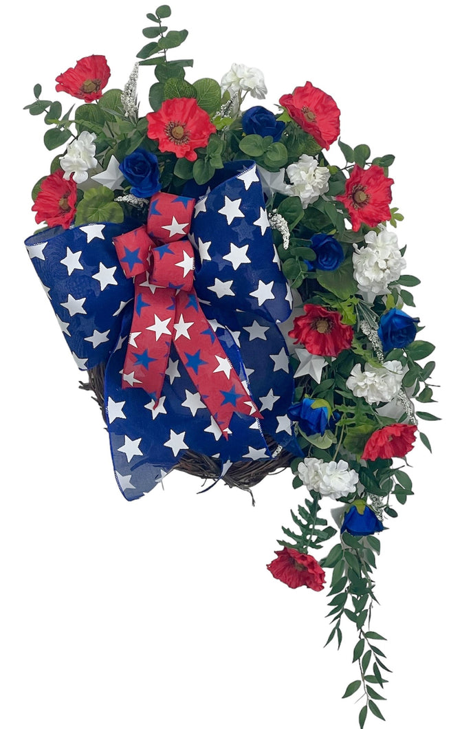 Red and Blue Star Wreath/AMC77 - April's Garden