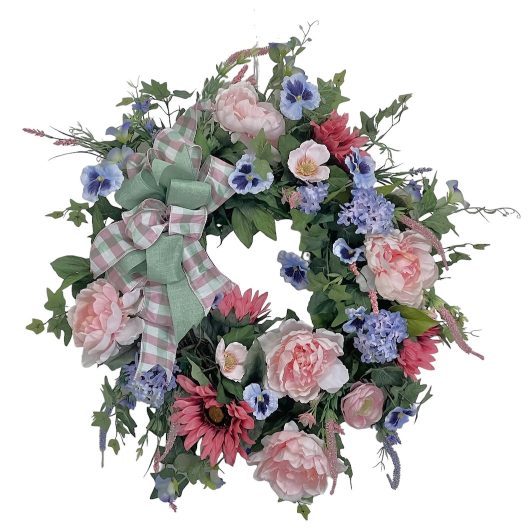 Pastel Garden Wreath/ENG380 - April's Garden
