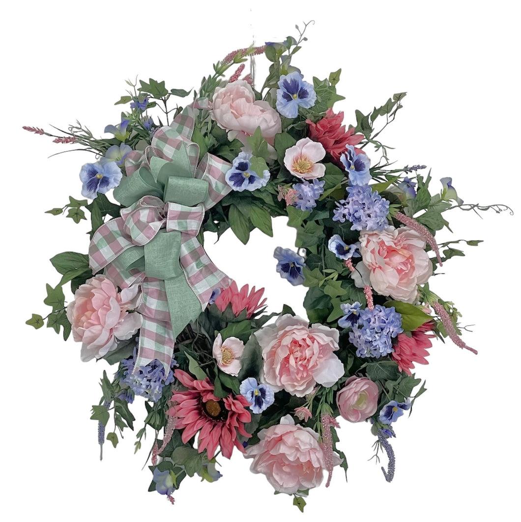 Pastel Garden Wreath/ENG380 - April's Garden