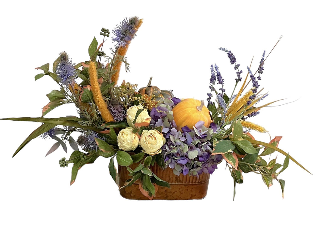 Lavender, Teal and Orange Fall Arrangement/FAA13