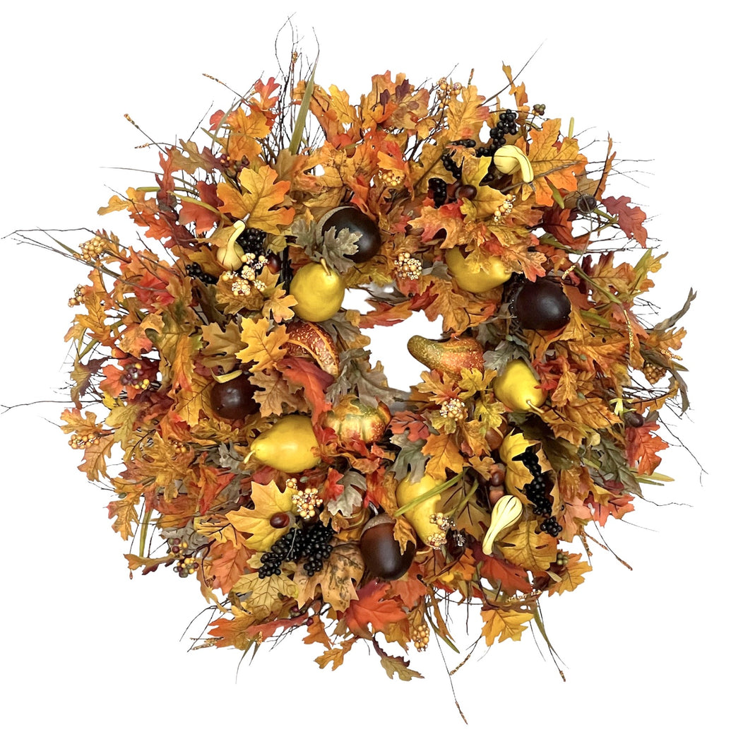 Fall Medley Wreath/HARV265 - April's Garden