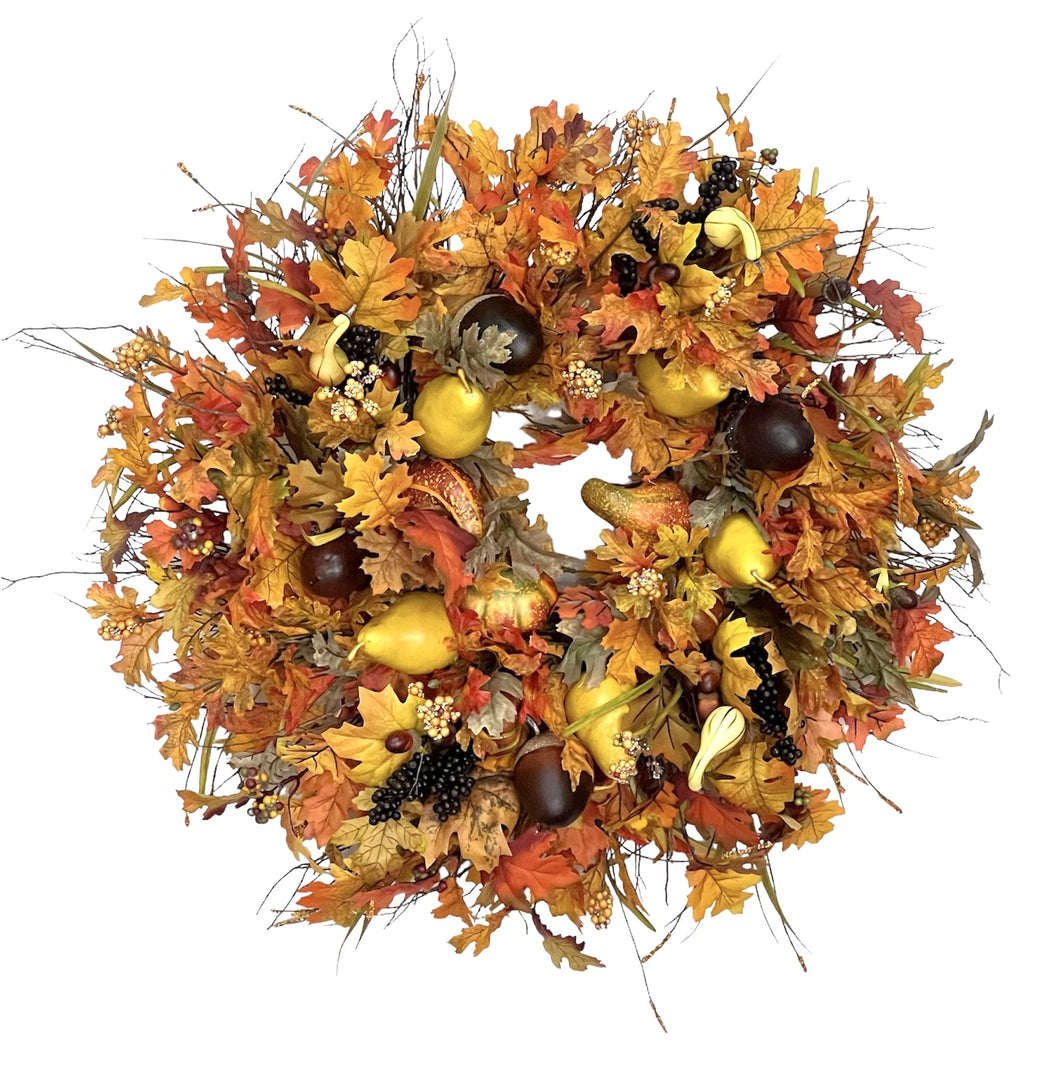 Fall Medley Wreath/HARV265 - April's Garden