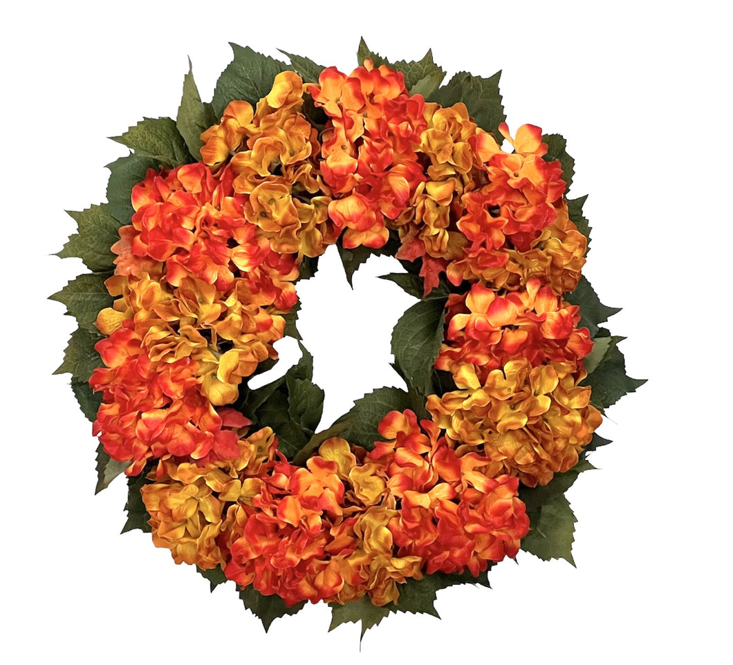 Fall Hydrangea Wreath/HARV270 - April's Garden