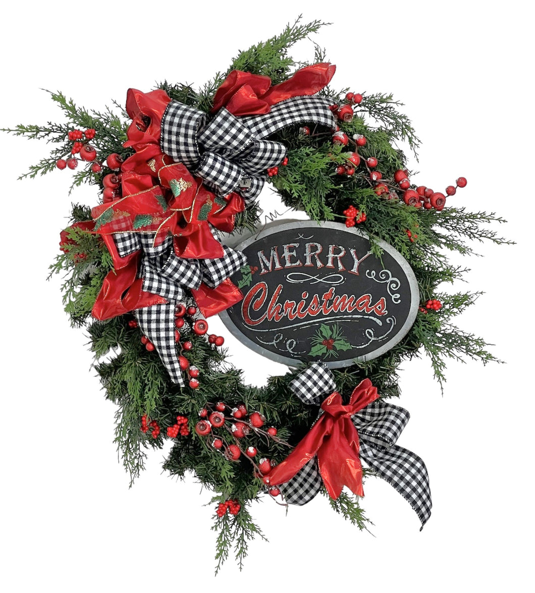 Merry Christmas Wreath/HOL175 - April's Garden