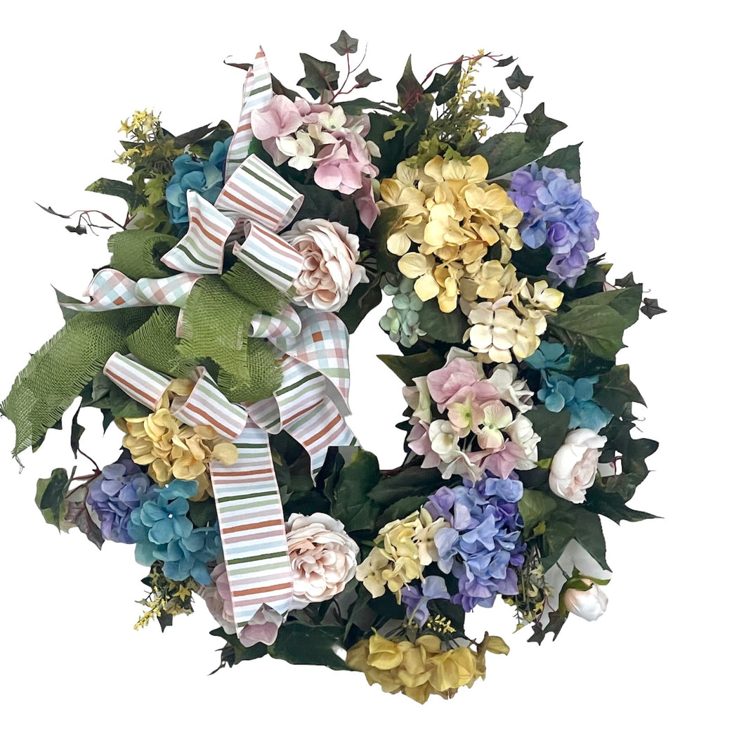 Pastel Hydrangea Wreath/ROM40 - April's Garden