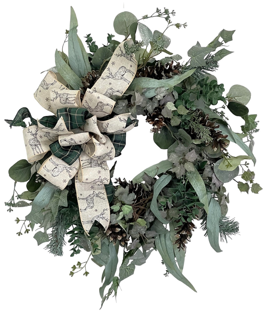 Mixed Greenery Winter Wreath/TRANS173 - April's Garden