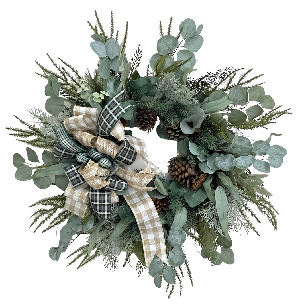 Pine and Eucalyptus Winter Wreath/TRANS176 - April's Garden