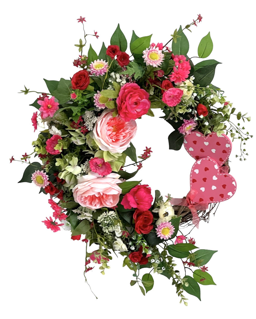 Garden Mix Valentine Wreath/VAL126 - April's Garden