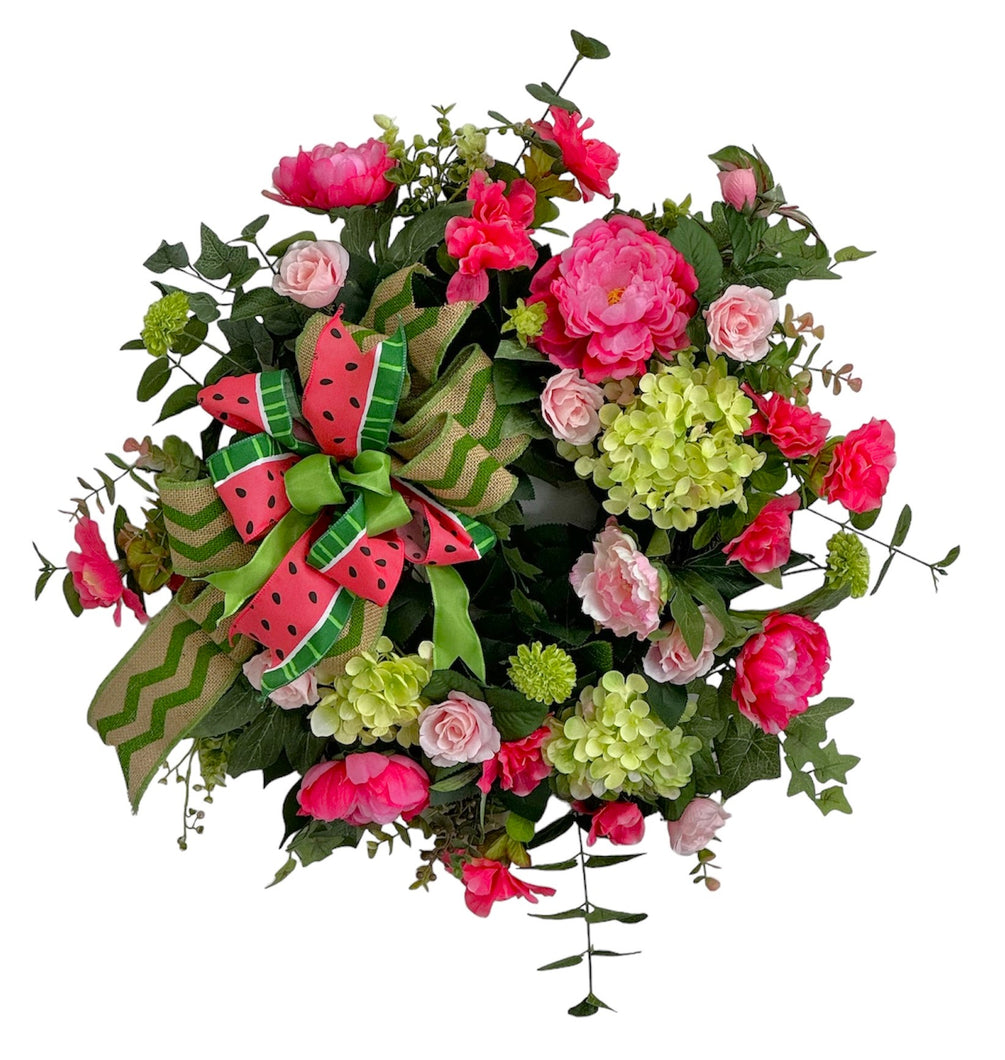 Watermelon and Lime Summer Wreath/VER203 - April's Garden