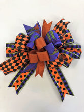 Orange, Purple and Black Halloween Witch Bow for Wreaths, Home Decor, and Doors/HLB04 - April's Garden