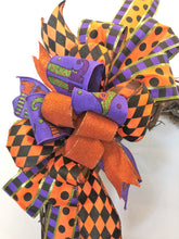 Orange, Purple and Black Halloween Witch Bow for Wreaths, Home Decor, and Doors/HLB04 - April's Garden