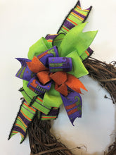 Purple, Lime and Orange Halloween Witch Bow for Wreaths, Doors, and Home Decor/HLB05 - April's Garden