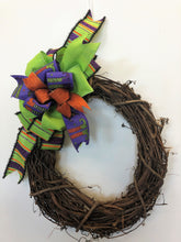 Purple, Lime and Orange Halloween Witch Bow for Wreaths, Doors, and Home Decor/HLB05 - April's Garden