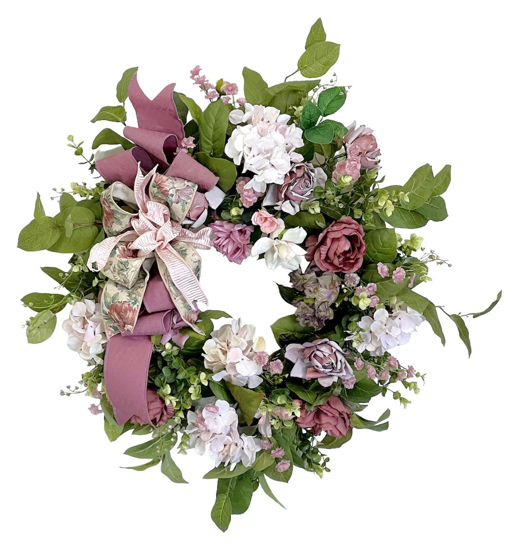 Blush and Mauve Romance Wreath /ROM61 - April's Garden