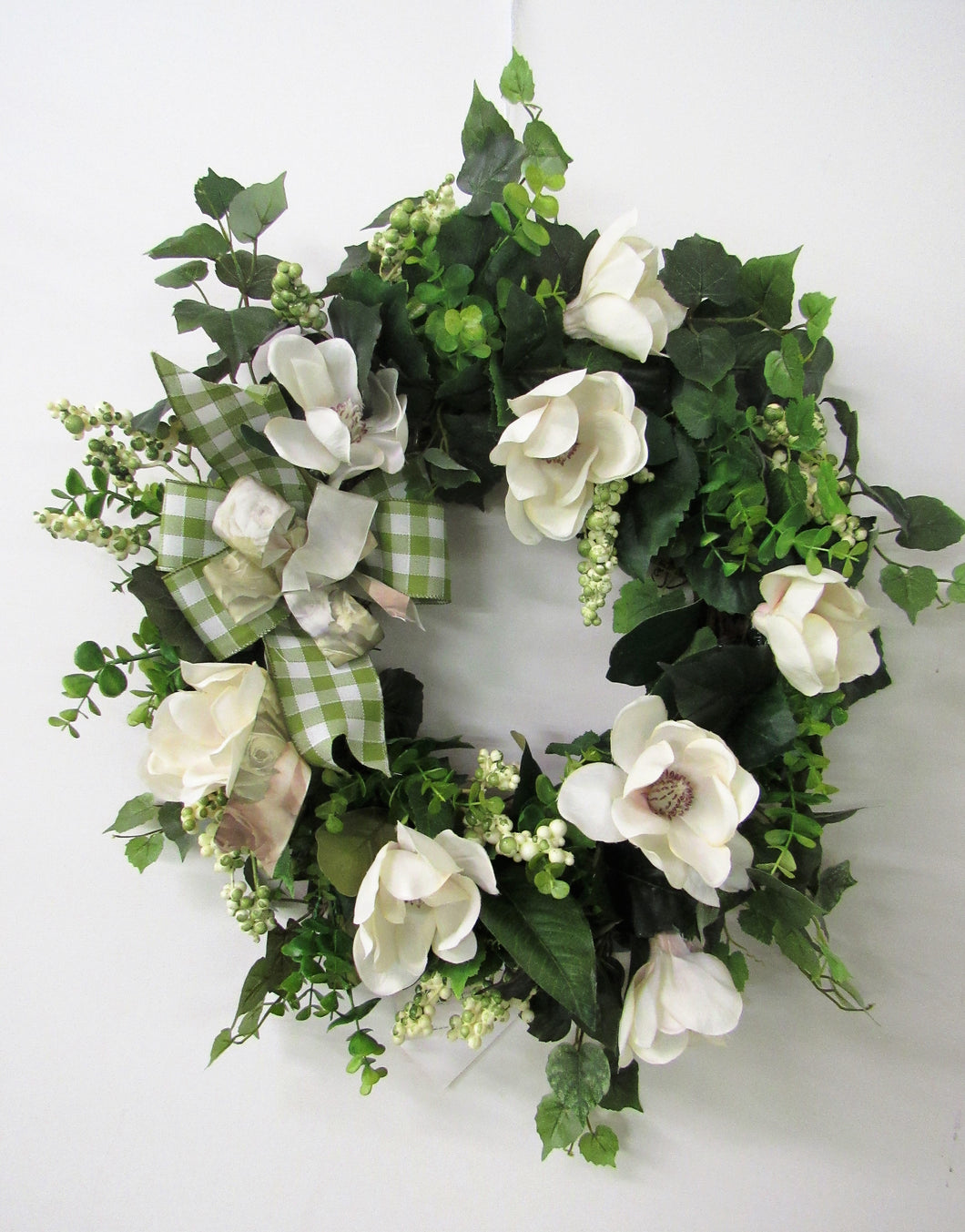 Cream Magnolia Silk Floral Everyday Wreath/Trans54 - April's Garden Wreath