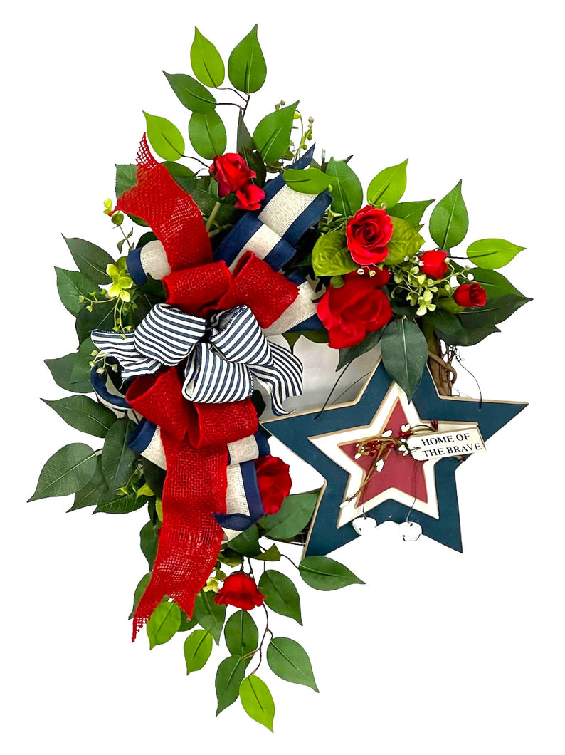 Home of the Brave Red, White, Blue Wreath/AMC65