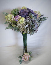 Lavender and Cream Silk Floral Bridal Bouquet/BB06 - April's Garden Wreath