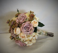 Lavender and Blush Silk Floral Bridal Bouquet/BB08 - April's Garden Wreath
