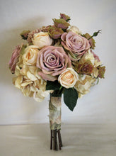 Lavender and Blush Silk Floral Bridal Bouquet/BB08 - April's Garden Wreath
