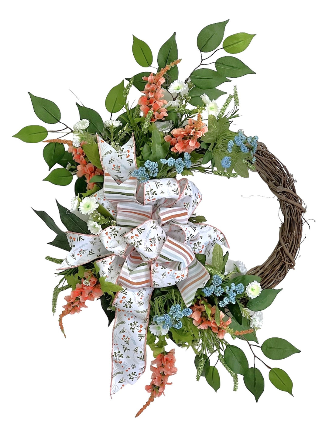 Peach Snapdragon Everyday Wreath/ENG316