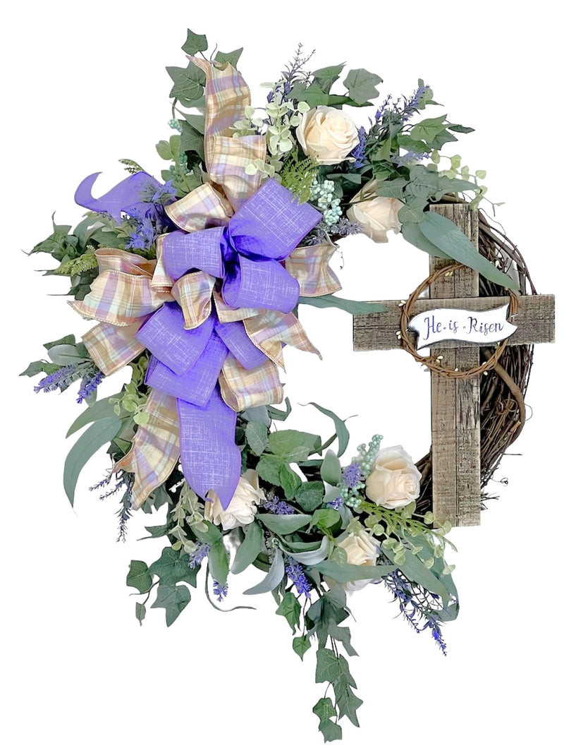 Peach and Lavender Easter Wreath/ENG323