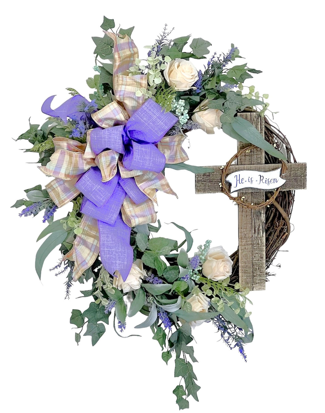Peach and Lavender Easter Wreath/ENG323