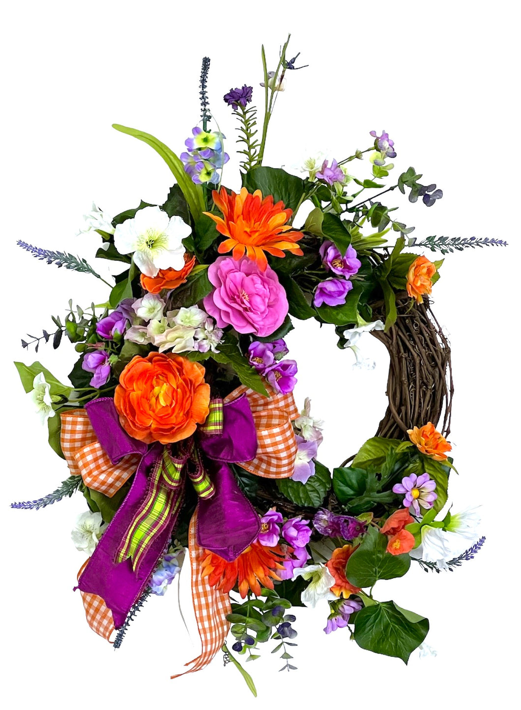 Orange, Magenta Everyday Wreath/ENG343