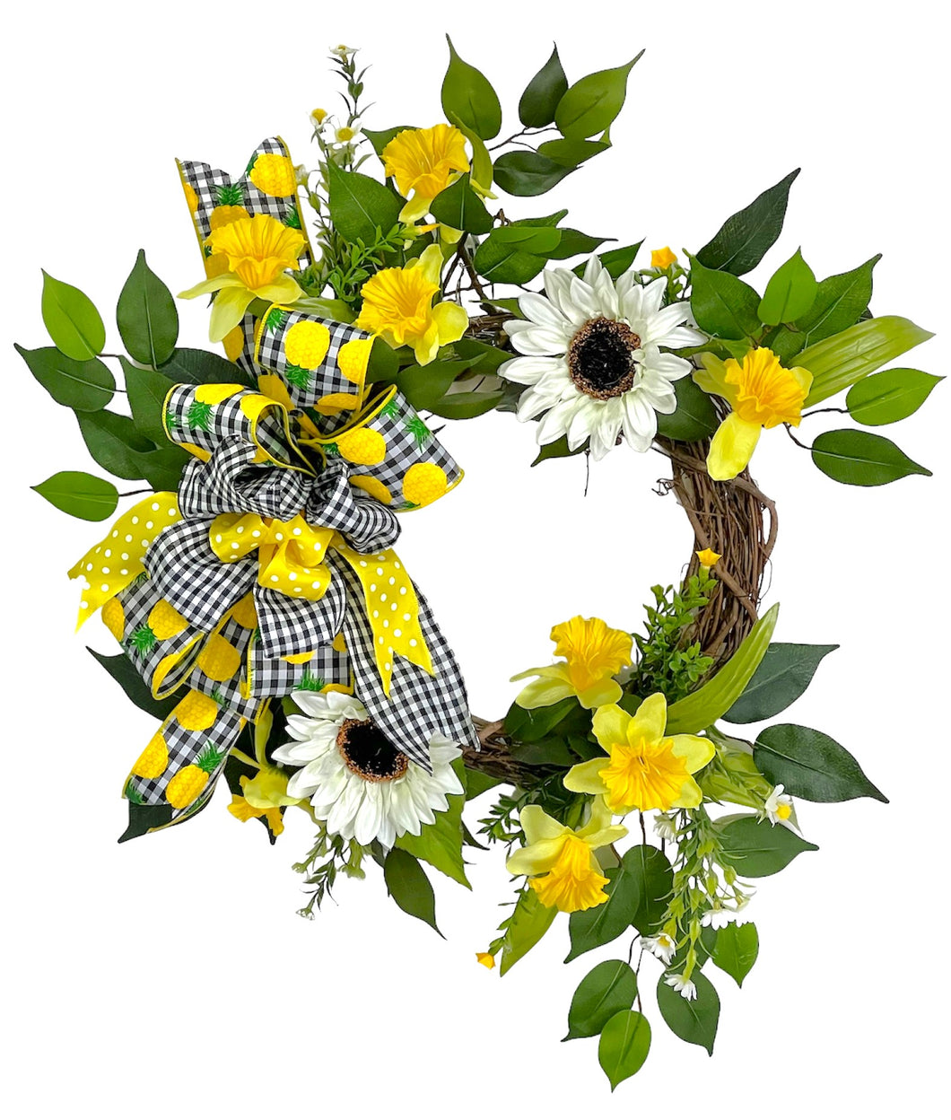 Daffodil and Sunflower Wreath/ENG353 - April's Garden