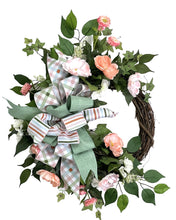 Light Peach and Pink Poppy Wreath/ENG358