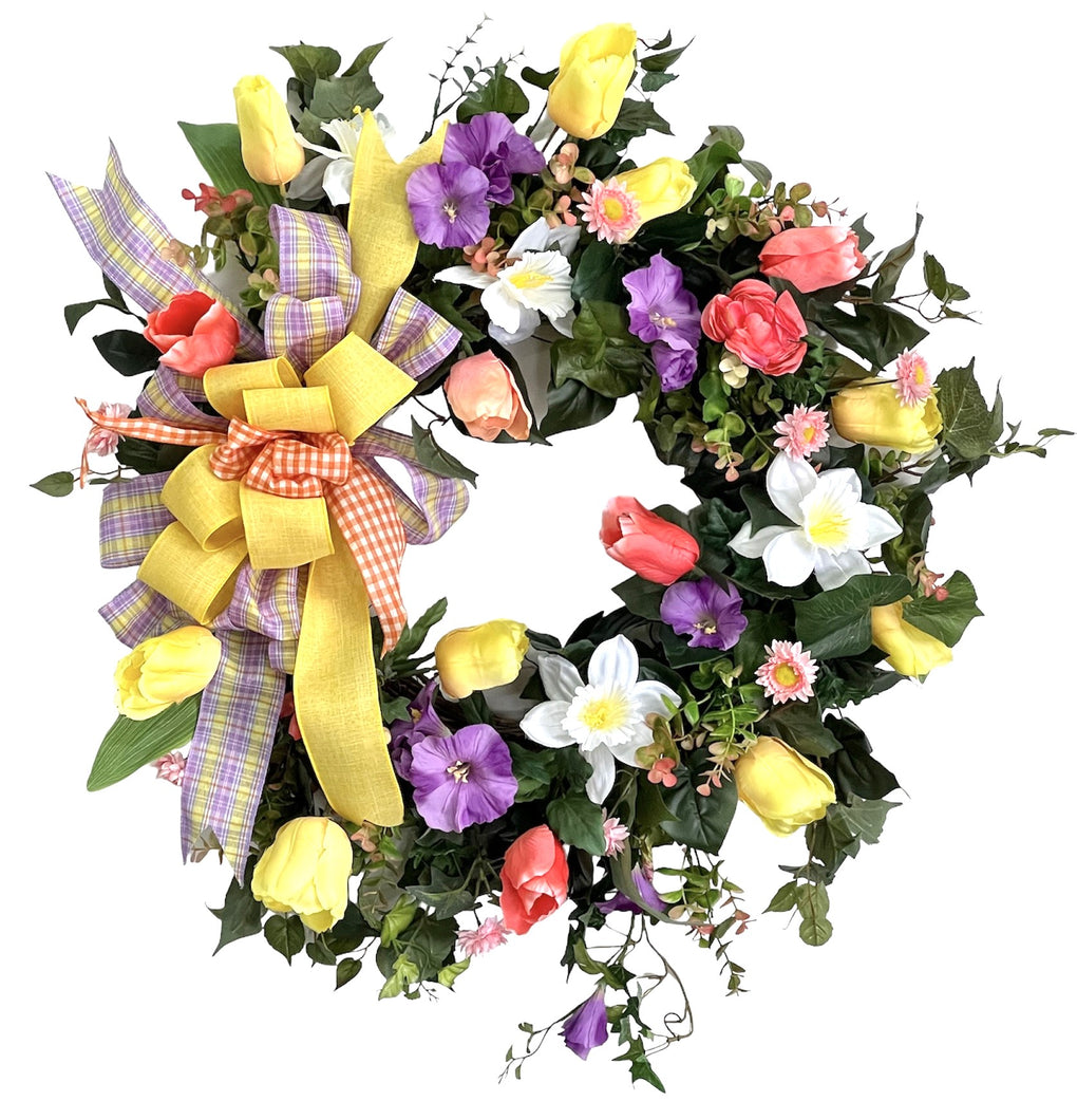 Tulip and Daffodil Spring Wreath/ENG329