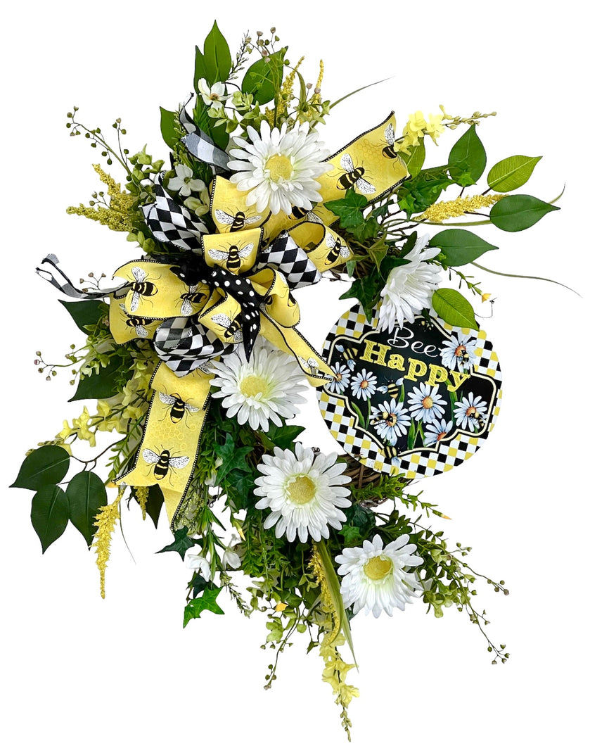 Bee Happy Everyday Wreath/ENG362 - April's Garden