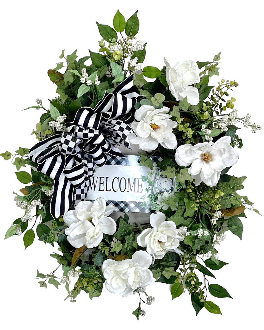 Magnolia Spring Wreath/ENG373 - April's Garden
