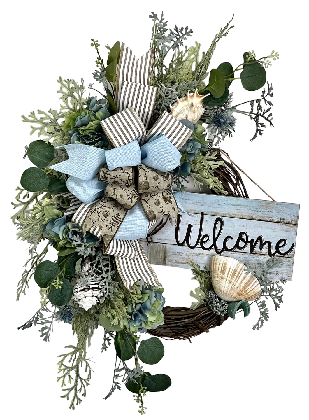 Seashell Welcome Wreath/ENG374 - April's Garden