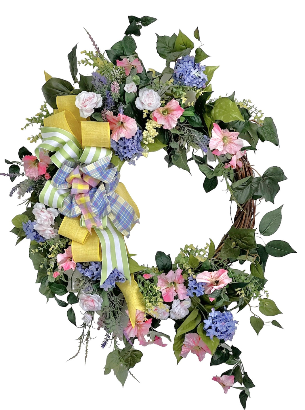 Pretty Pastel Spring Wreath/ENG375 - April's Garden