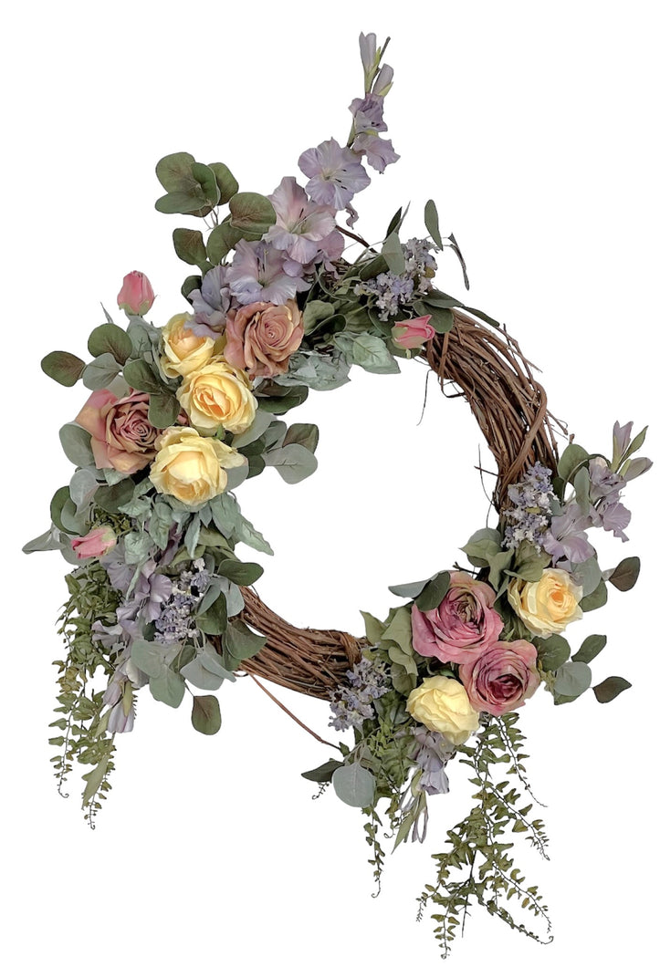 Dusty Lavender and Mauve Wreath/Rom62 - April's Garden