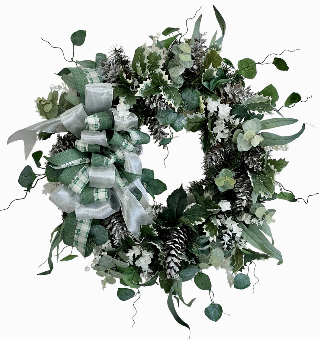 Sage Greenery Transitional Winter Wreath/TRANS152