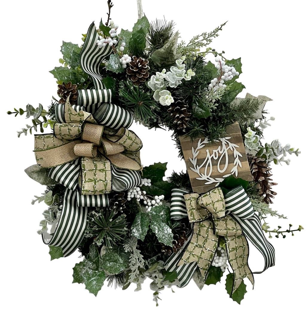 Joy Transitional Winter Wreath/TRANS154 - April's Garden
